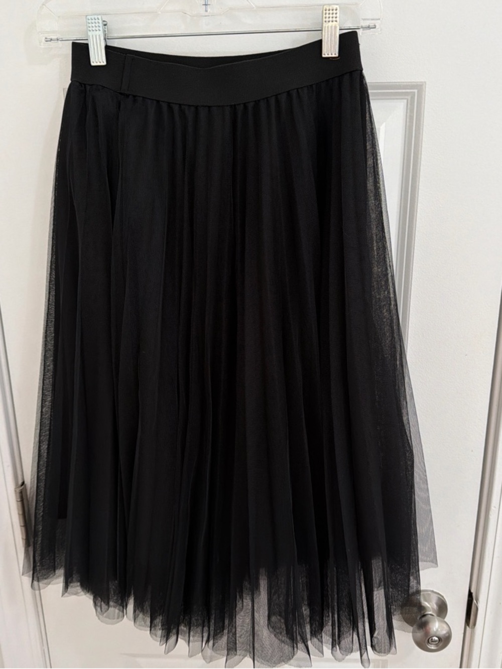 Charlotte Russe Black Tulle Midi Skirt Size Medium